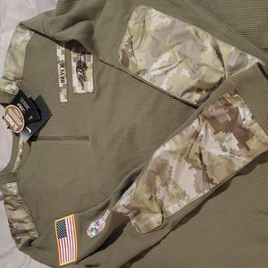 Mens NWT Ravens Nike Salute to Service half-zip thermal, large